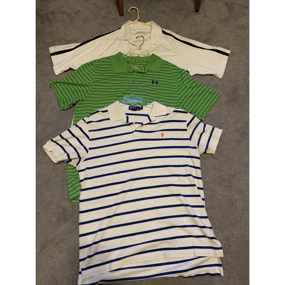 Lot Of 3 Under Armour  Polo Nike‎ Men's Polo Shirts XL Short Sleeve